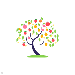 Baum mit verschiedenen Früchten